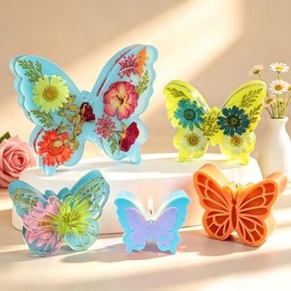 Butterfly Resin Molds, 2Pcs Butterfly Candle Molds 4 Shaped Size - Image 2