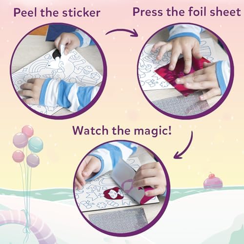 Skillmatics Foil Fun Unicorns & Princesses, Foil Art & Craft, Gift for Kids - Image 5