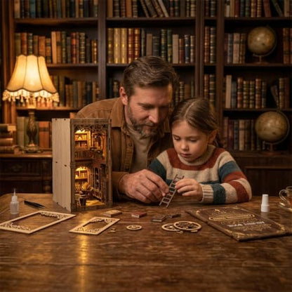CLICLIET Book Nook, DIY Book Nook Kits for Adults, 3D Tiny Dollhouse Kits - Image 5