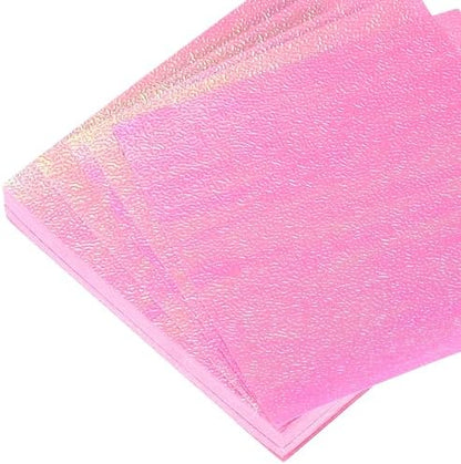 MECCANIXITY 100 Sheet Glitter Origami Paper 4x4 Inch Shiny Sparkly Square Folding Sheet 10x10cm Iridescent Paper for DIY Art, Craft Decor, Pink by MECCANIXITY