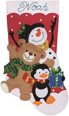 Design Works Crafts Holiday Friends Felt Stocking Kit by Design+Works+Crafts