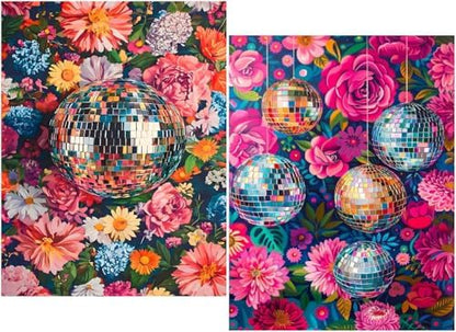 VIGEGU 2 Pack Disco Ball Paint by Numbers Kit for Adults, Adult Paint by Number Kits, Paint by Numbers for Adults Beginners, DIY Advanced Acrylic Painting on Canvas for Home Wall Art Decor 12x16 in by VIGEGU