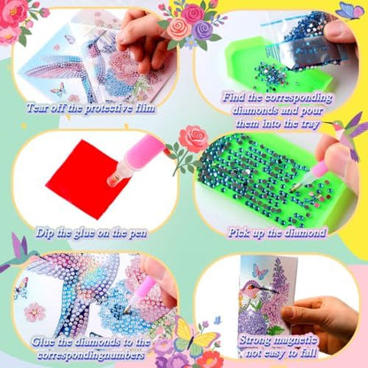 Saillong 24 Pack Butterfly Diamond Painting Greeting Card with Envelopes - Image 4