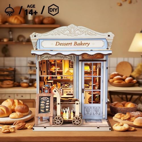 DIY Book Nook Kit, 3D Wooden Puzzle Miniature House Kit Adult, Bakery - Image 6