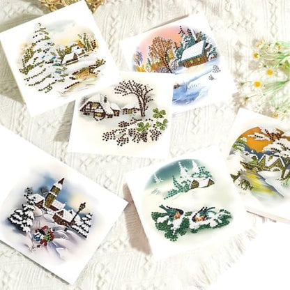 DDGYP 6Pcs Christmas Diamond Art Cards Kit with Envelopes - Image 5