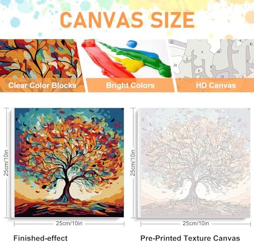 Framed Paint by Numbers Kit for Adults Beginners, Tree of Life - Image 2
