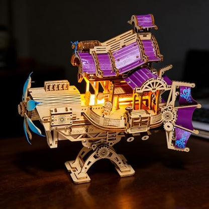3D Wooden Puzzles for Adults, DIY Spacecraft Model Building Kit by MakingLifeFunforCool