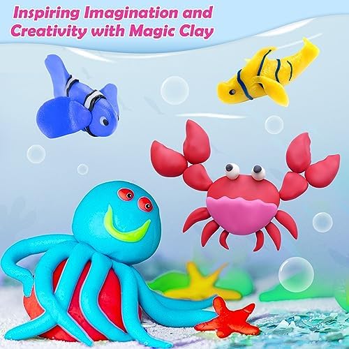 ESSENSON Air Dry Clay 50 Colors, Modeling Clay for Kids, DIY Molding Magic Clay, Gift for Kids - Image 6