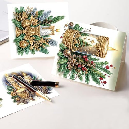 Diamond Painting Greeting Card Kit, Special Shaped Diamonds Painting, DIY Handcraft for Relatives and Friends with Wishes,Unique Design Crafting for Birthday or Holiday Cards - Image 6