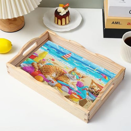 EWJRNSF Diamond Art Kits for Adults Wooden Serving Trays with Handles - Image 7