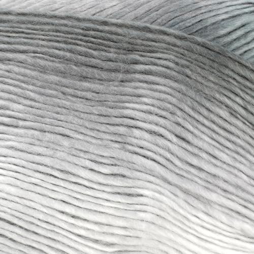 Loops & Threads Facets Yarn - Yarn for Knitting, Crochet, Weaving, and Arts & Crafts - Silver, Acrylic, 3.5 oz - Image 2