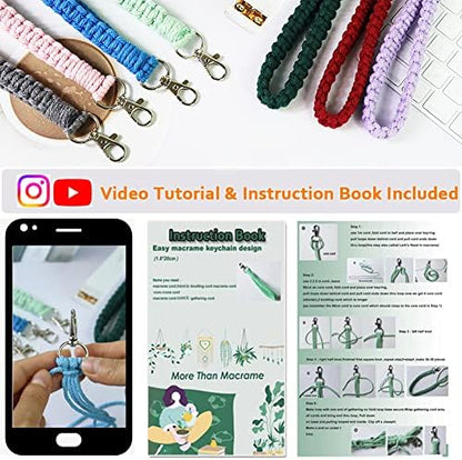 Ewparts Adult DIY Craft Keychain Making Kit Boho Macrame Keychain Kit - Image 2