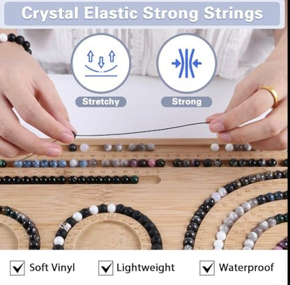 Glass Beads for Jewelry Making, 18 Colors Glass Beads for Bracelets Making kit Including 2-8mm Bead spacers/Lava Beads/Stone Rock DIY Jewelry Making Supplies for Adults (Thanksgiving, Christmas) - Image 4