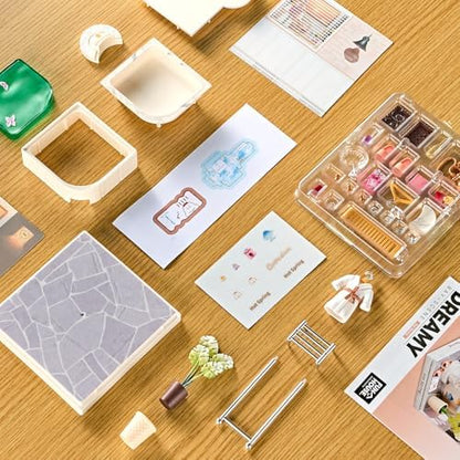 Miniature House DIY Bathroom Spa Kit with Acrylic Display Case - Image 6