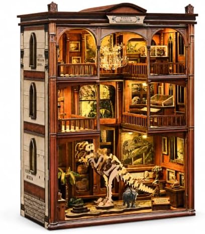 Fossil Museum Book Nook Kit for Adults, Dinosaur 3D Puzzle with LED Light by Unknown