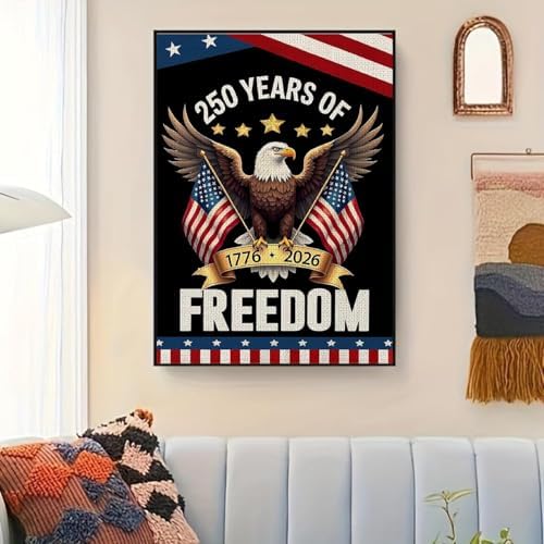 American Eagle Paint by Numbers Kit for Adults Framed Canvas, Frameworkless - Image 4