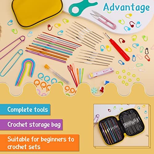 IMZAY 110 Pcs Crochet Hooks Set 0.6–6.5mm Crochet Needles for Yarn - Image 5