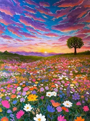 Diamond Art Kits for Adults, Flowers Diamond Art Painting Kits for Adults by croshom
