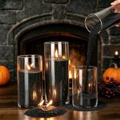 Black Sand Candle Wax Kit - 5LB Pearled Candle Sand with 50 Candle Wicks - Image 5