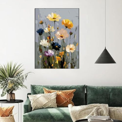 2 Pack Flowers Paint by Numbers Kit for Adults Beginner (Without Frame) - Image 6
