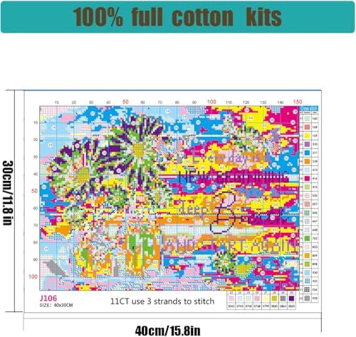WUSARPLY Daisy Stamped Cross Stitch Kits for Beginners Adults - Image 6