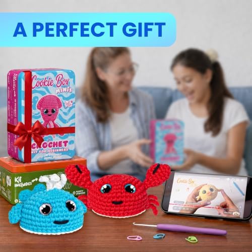 Cookie Box Crochet Kit for Beginners, Whale Luna - Image 6