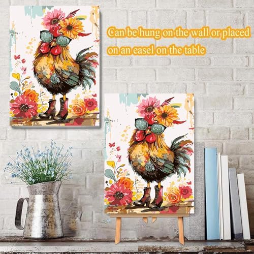 Meothan Framed Paint by Numbers Kits for Adults 12x16in with Wooden Easel - Image 3