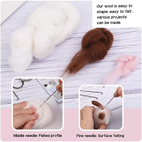 QMNNMA Needle Felting Kit for Beginners, Ragdoll Cat Wool Felting Kit - Image 4