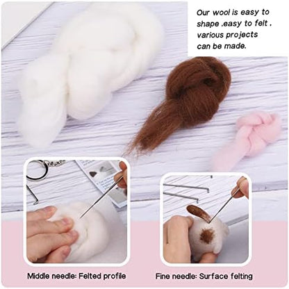QMNNMA Needle Felting Kit for Beginners, Ragdoll Cat Wool Felting Kit - Image 4