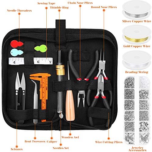 Audab Jewelry Making Kit with Tools, Wires, Charms and Findings for Jewelry Making and Repair - Image 2