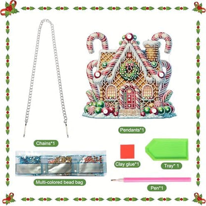 5D DIY Diamond Painting Pendant kit, Magic House Special Handmade Diamond Pendant, Suitable for Home, Window Decorations, Christmas Birthday Creative Gift Preferable - Image 3