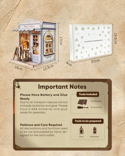 DIY Miniature House Kit Dollhouse Kit for Adults to Build Mini Bakery Shop - Image 5