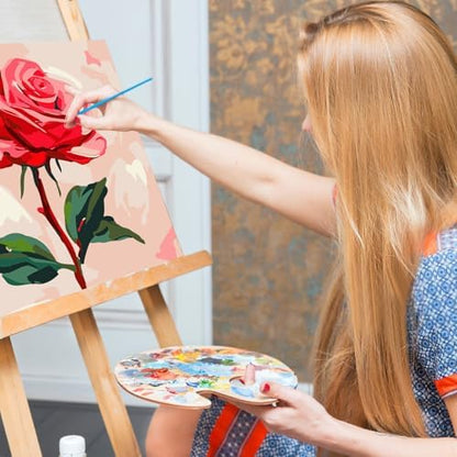 Offito Framed Paint by Numbers Kit for Adults Beginners, Rose Flowers - Image 7