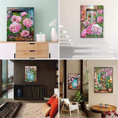 DOTSOPS 6 Pack Flowers Diamond Painting Kits for Adults Art Painting Kits - Image 5