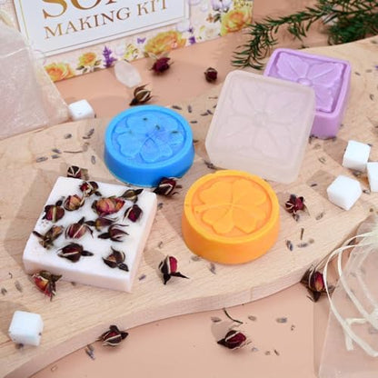 Jcoos Soap Making Kit, Soap Making Kit for Adults Teens & Beginners, Soap Making Supplies with Soap Base, Soap Mold, Soap Colorant, Fragrances, Dried Flowers, Glitter - Easy and Fun Craft DIY Kits - Image 6