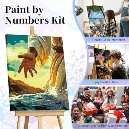 Camocin Paint by Numbers Kit for Adults, Jesus Number Painting Canvas Kit - Image 7