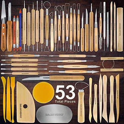 U.S. Art Supply Pottery & Clay Tools Set (53-Piece) - Image 2