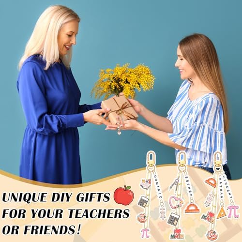 CraftyDream 558 Pcs Math Teacher Charm Keychain Making Kit DIY Name Crafts - Image 6