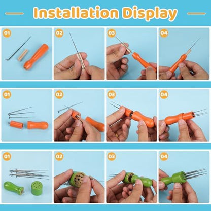 JNENERY Needle Felting Kit, 42 Colors Wool Roving Starter Kit - Image 3