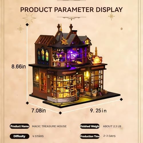 OZJAY Miniature House Kit for Adults, Mini House Kit with LED - Image 3