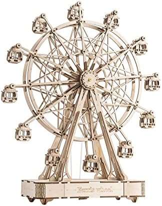 Rowood 3D Puzzles for Adults, Model Kits for Adults, Wooden Music Box,DIY Craft Kits Gifts on Birthday Christmas - Ferris Wheel (232 PCS) by RowoodAssembleArtDecorateLife
