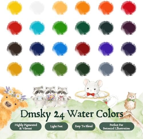 Watercolor Workbook for Beginners,18 Whimsical Farm Animal Water Coloring Book,Relaxing & Easy to Paint Water Coloring Book with 24 Colors-Perfect for Gifting to Creativity & Joy for Adults - Image 7