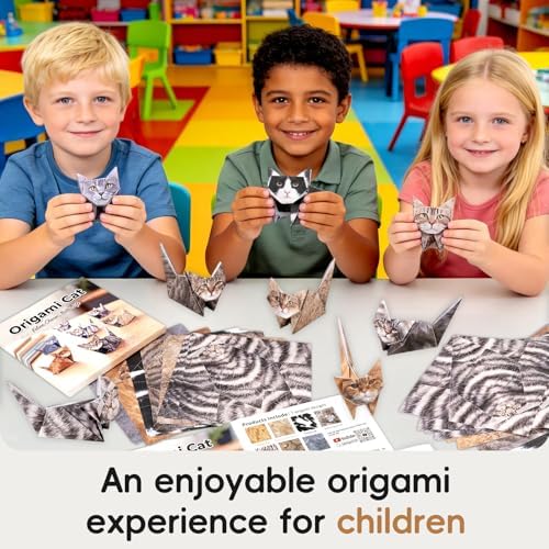 3D Cats Origami Paper 56 Sheets, Paper Craft Kit, Art Craft Activity - Image 4