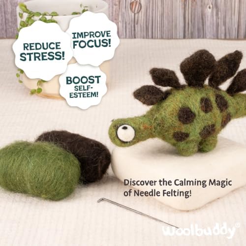 Woolbuddy Needle Felting Kit Starter Set (Dinosaur) for Beginner & Adults - Image 5