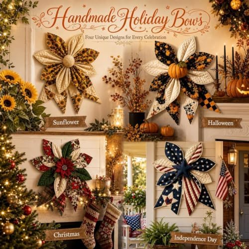 DIY Large Patchwork Bow Sewing Kit，#C - Image 7