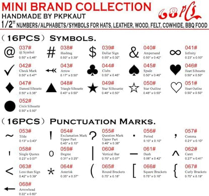 68Pcs 1/2" Custom Branding Iron for Wood, Leather Branding Stamp - Image 4