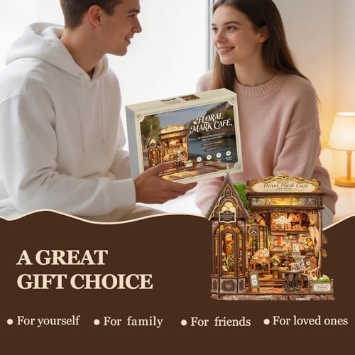 Book Nook Kit DIY Miniature House 3D Wooden Puzzle - Floral Mark Cafe - Image 6