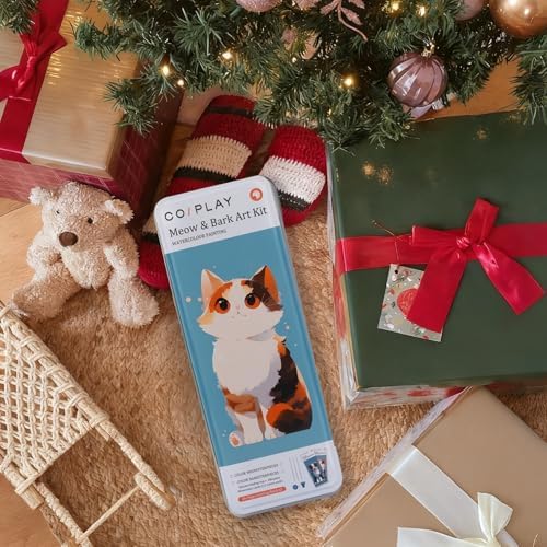 COIPLAY Watercolor Craft Kit, Paint Set, 648 Color Blocks, 52 Coloring Bookmarks, Meow & Bark Cat Dog Theme, Travel Gift for Kids & Adults - Image 6