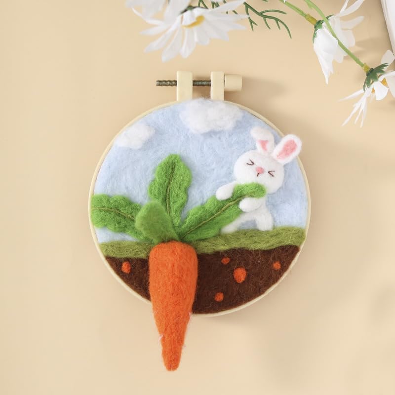 Hilsayum Wool Painting Kit Needle Felting Kit Wool Felt Painting Gifts for Adults,Needle Felt Supplies for Beginners,Home Decoration - Image 6