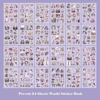 Journaling Sticker Book, 450+ Pre-Cut Vintage Scrapbook Stickers, Junk Journal Supplies, Aesthetic Washi Stickers for Scrapbooking Journaling for Adults, Decorative Ephemera Bullet Planner Arts Craft - Image 2